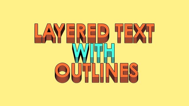 Layered Text with Outlines