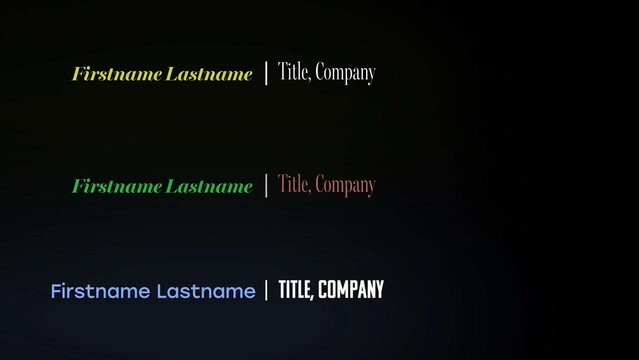 Lower Third from Middle Centre