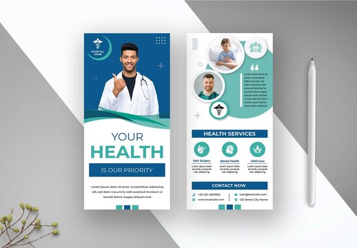 Medical and Health DL Card Template
