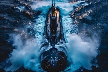 Powerful and Precise Underwater Submarine Showcasing Naval Technology - obrazy, fototapety, plakaty