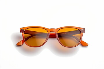 A pair of sunglasses isolated on a white solid background