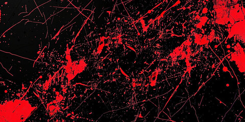 Red splatter background, dark red and black grunge, dark texture, dark grungy background, red background, red texture wall vintage, horror, halloween background,blood  banner