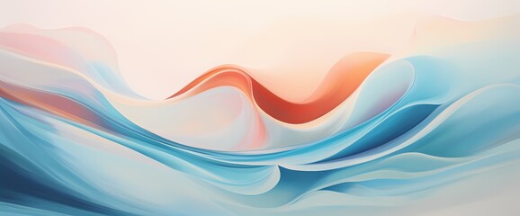 Against the backdrop of minimalist serenity, a vivacious gradient wave emerges, its dynamic motion capturing the essence of contemporary expression in every brushstroke.