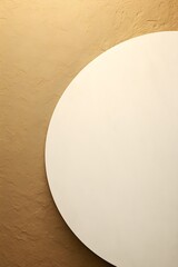 Gold Bronze biege paper texture background with Arch, circle oval design, copy space, banner wallpaper Minimal