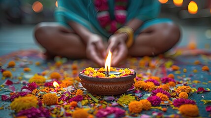 Diwali oil lamp diya