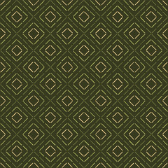 hand drawn stripes. decorative art. army green repetitive background with squares. vector seamless pattern. geometric fabric swatch. wrapping paper. design template for textile, linen, home decor
