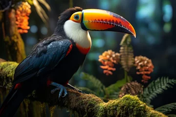Rolgordijnen Beautiful toucan in a tropical rainforest © Sugarpalm