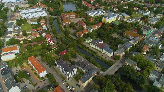 Beautiful Landscape Slupia River Slupsk Aerial View Poland