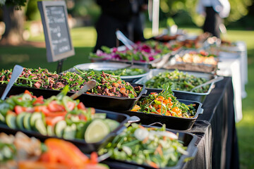 Eco-conscious event catering service.