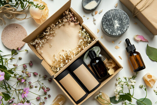 Eco-friendly beauty product subscription box.