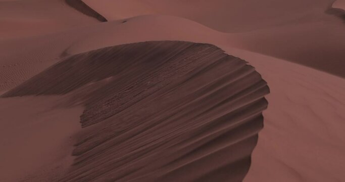 A sand dune of sahara desert at Mhamid el Ghizlane in Morocco