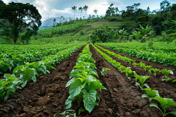 Fototapeta na wymiar Online platform for sustainable farming practices.