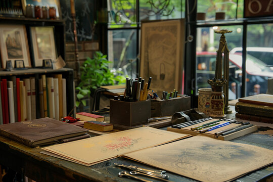 Personalized stationery and gift shop.