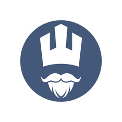 Elegant king crown logo design