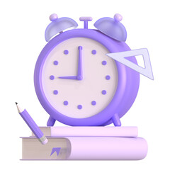 Time Clock alarm Education school 3D Object