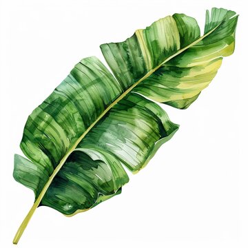 recommend clip art: Banana Leaf clip art watercolor, isolated, white background