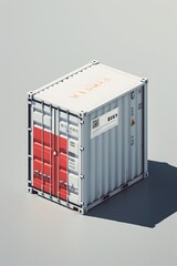 Minimalist D Shipping Container Label Emphasizing the Critical Role of Documentation in Logistics and Supply Chain Management