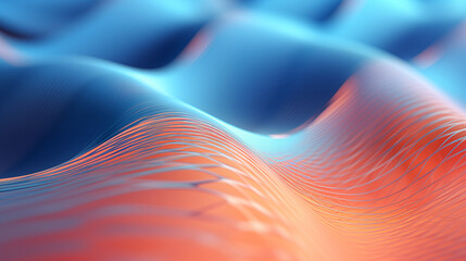 Obraz premium Blue and orange paint abstract background waves, smoke, fabric