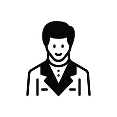 Black solid icon for manager