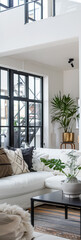 Fototapeta premium Elegant modern living room with chic home interior decor