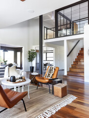 Elegant modern living room with chic home interior decor