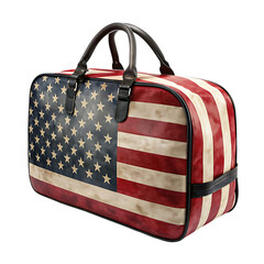 American flag travel bag transparent background