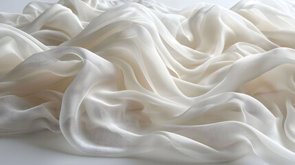 Obraz premium white satin fabric as background. Generative ai