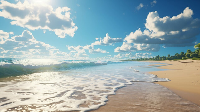 beach and sky high definition(hd) photographic creative image