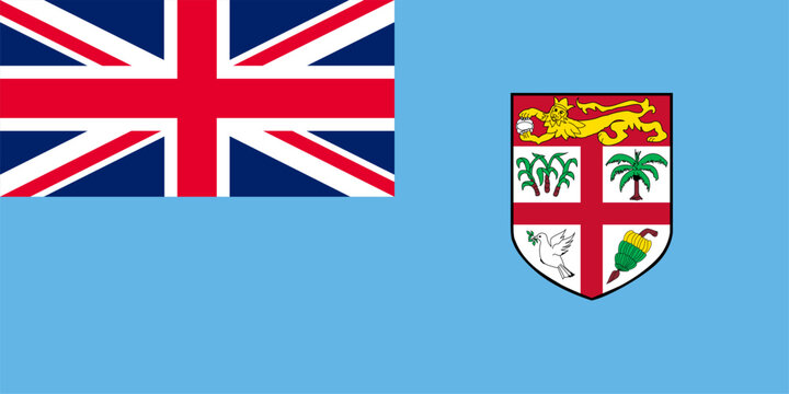 Flag of Fiji vector illustration. Fiji National Country Flag Vector