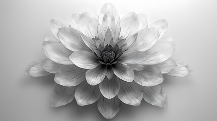 A minimalist line art drawing of a floral mandala, focusing on the elegance and simplicity of form. - obrazy, fototapety, plakaty