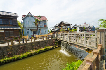 Fototapeta na wymiar Sawara town, which is Japanese old town area in Chiba Prefecture, Japan.