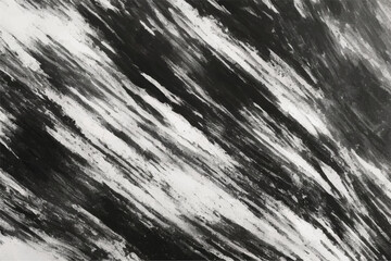 Black and white hand painted background texture with grunge brush strokes. Black and white Grunge texture. Abstract ink background. Abstract background. Monochrome texture.