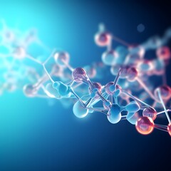 Abstract background medical substance and molecules - obrazy, fototapety, plakaty