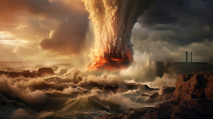 water eruption. - Powered by Adobe