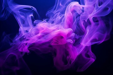 Abstract smoke moves on a black background