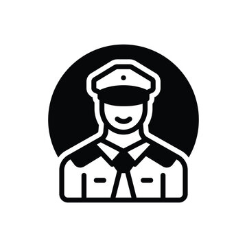 recommend clip art: Black solid icon for pilot