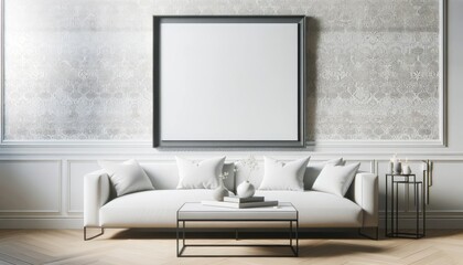 Modern Living Room with Elegant Minimalist Decor.