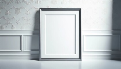 Empty frame mockup in minimalist style.