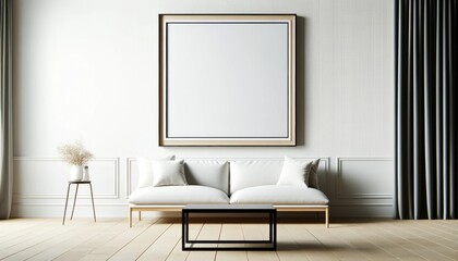 Modern Living Room with Elegant Minimalist Decor.