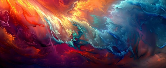 The essence of creation flows freely, manifesting in a radiant display of color and form, a testament to the infinite possibilities of existence.