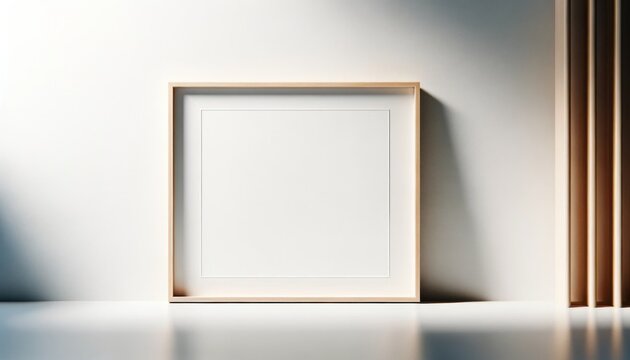 Empty frame mockup in minimalist style.