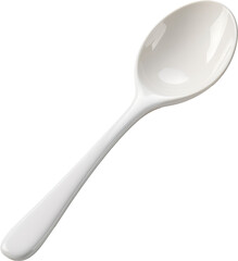 white ceramic spoon isolated on white or transparent background,transparency - obrazy, fototapety, plakaty