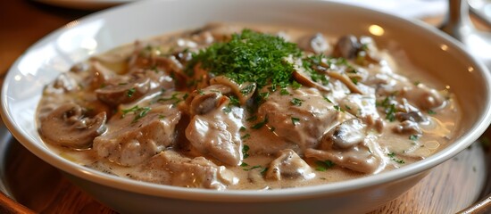 Classic Creamy Stroganoff with Beef Strips. 
Creamy Beef Stroganoff Recipe. 
Delicious Creamy Stroganoff Beef Meal