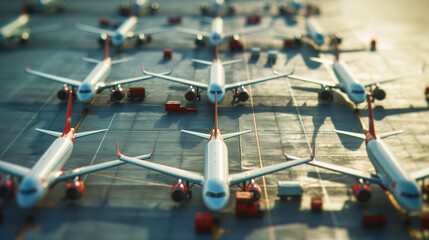 airplane in the airport - obrazy, fototapety, plakaty