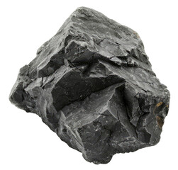 Black coal isolated on transparent background