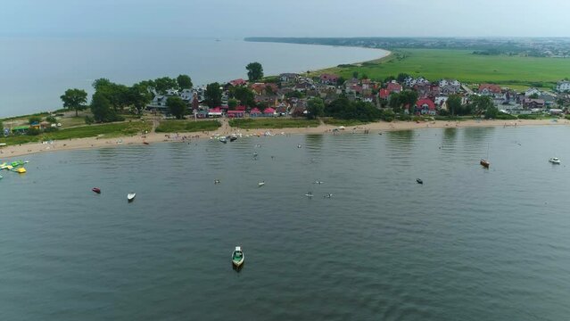 Beautiful Landscape Beach Rewa Plaza Krajobraz Aerial View Poland