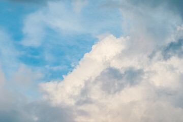 Background of blue sky with white clouds