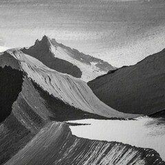 black and white shading painting art,Landscape images that inspire and stimulate the desire to...