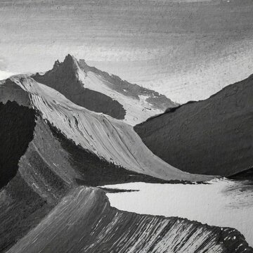black and white shading painting art,Landscape images that inspire and stimulate the desire to travel,Images that convey feelings or connect our feelings with nature