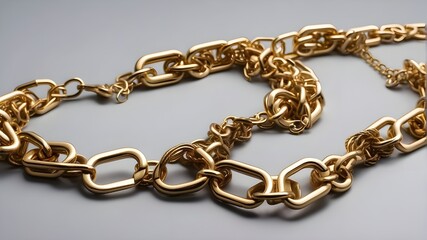 golden chain on a black background